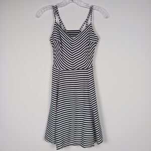 Bershka Dress Juniors Size S Sleeveless Black White Stripes Sundress
